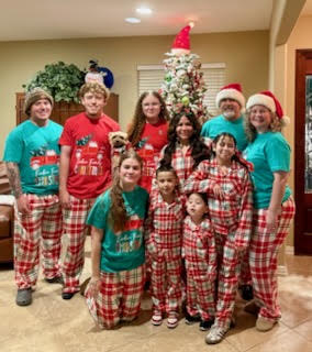 Louis with the whole family at Christmas